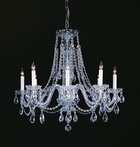 Chandelier Chrome Finish And Clear hand cut Crystal #010854-015