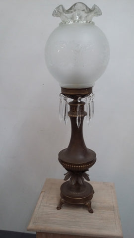 Table Lamp Antique Bronze And Italian Glass 07-118-JSH-002