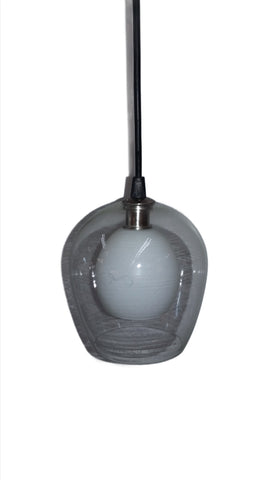 Mini Pendant Polish Steel Finish Clear And Frosted Glass 3118-20-JSH-LS