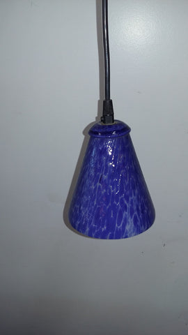 Mini Pendant Black And Murano Blue Glass 3118-25-JSH-PL