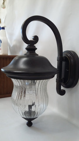 Outdoor Wall Light Black Metal Finish And Clear Glass 17118-JSH-0089