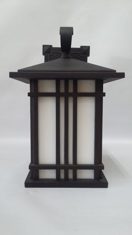 Outdoor Wall Light Black Aluminum With Opal Glass 17118-JSH-163
