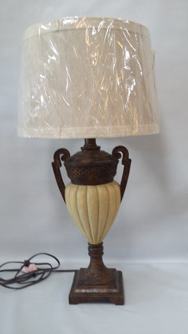 Table lamp Bronze and Cream Finish Off White Shade 07-118MF-JSH-2