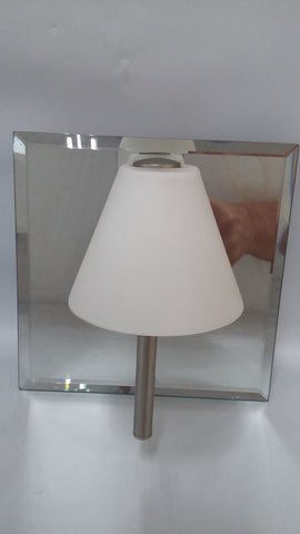 Wall Sconce Mirror And White Glass Shade 10218-20-JSH-