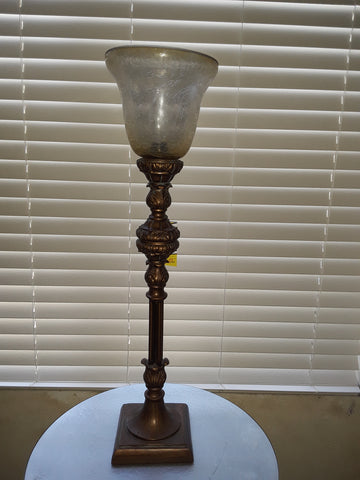 Table Lamp Bronze Finish And Clear Shade 07-118-JSH-57