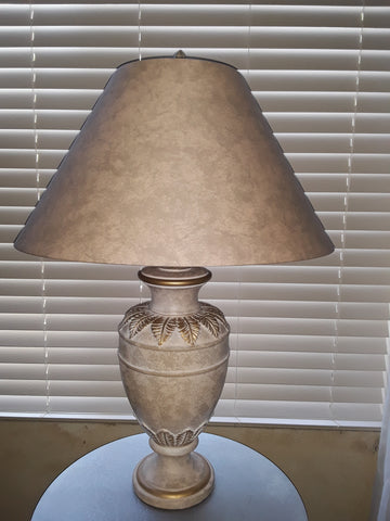Table Lamp Cream And Gold trim  With Shade 07-118-JSH-46