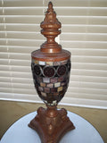 Table Lamp Bronze Metal With Tiffany Glass Shade 07-118-JSH -0112