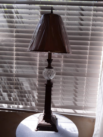 Table Lamp Antique Cooper Finish With Cut Crystal Accent 07-118-JSH-14
