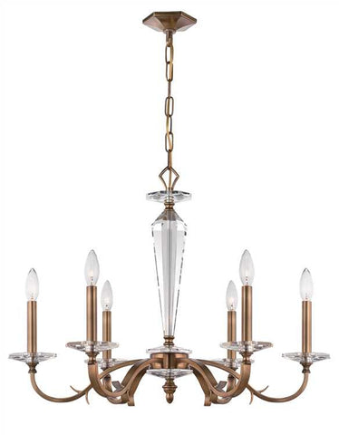 Chandelier Roman Bronze Finish And Crystal Accents #010854-14