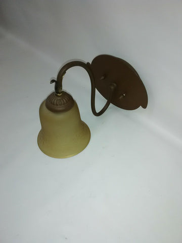 Wall Sconce Rust Finish And Glass Shade 102189-JSH-EK