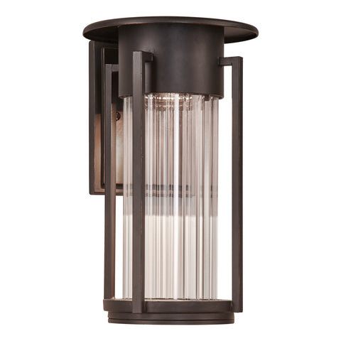 Outdoor Wall Oil Rubbed Bronze Finish With Clear Ribbed Glass 31782-519