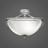 Semi Flush  Aged Silver Finish And Clear Bubble Glass TL321AS464-519