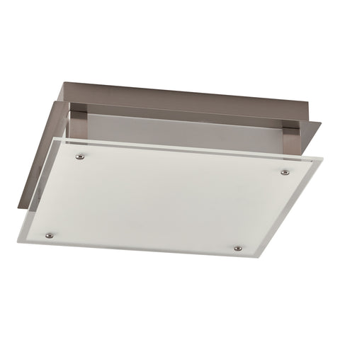 Flush Mount Satin Nickel Finish And Frosted Glass 14-318-JSH-PL