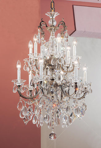 Chandelier Roman Bronze Frame And Crystal #010811-76