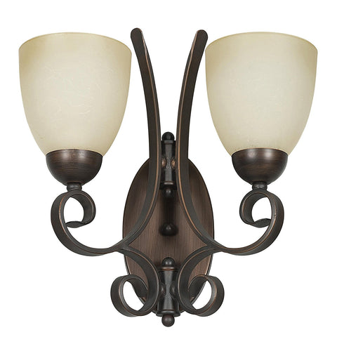 Wall Sconce Bronze and Cream Glass 10-118-JSH-A45