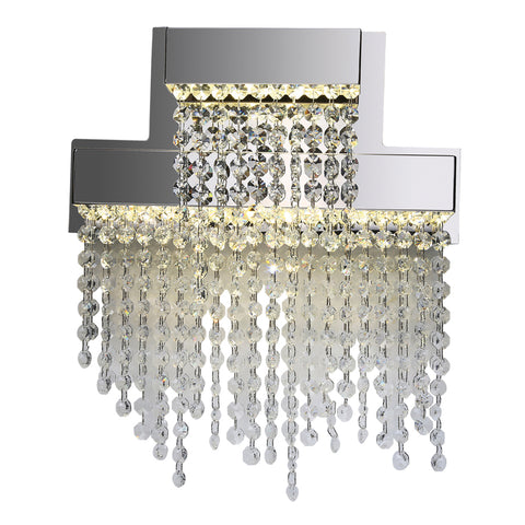 Wall Sconse Polished Chrome and Clear Crystal 10518-PLC-JSH
