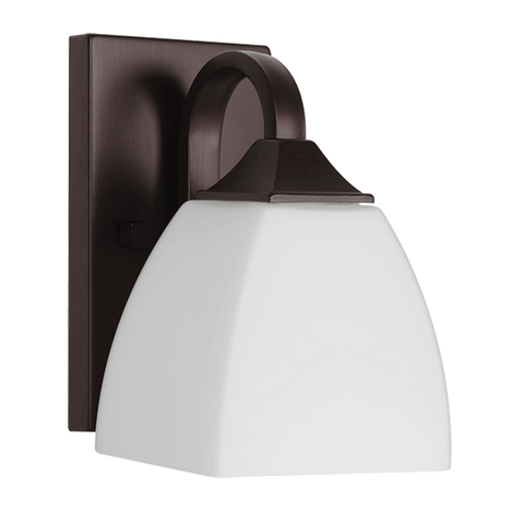 Wall Sconce Bronze Finish And White Glass 10-118-JSH-A120