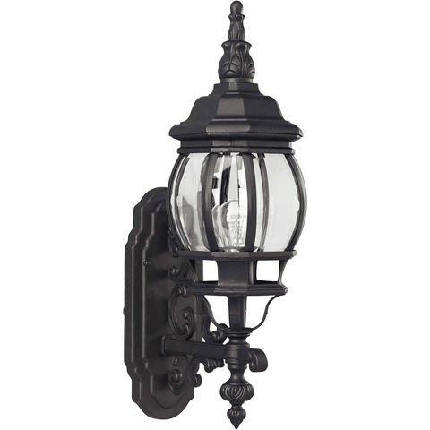 Outdoor Wall Light Black Finish With Clear beveled Glass #170912-015