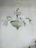 Chandelier Polished Nickel Cast Frame and Murano Glass 01-118-JSH-CH1