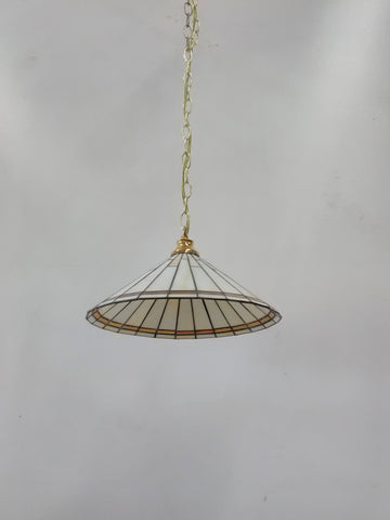 Pendant Cream Tiffany Shade With Brown Color 2218-48-JSH-48-101