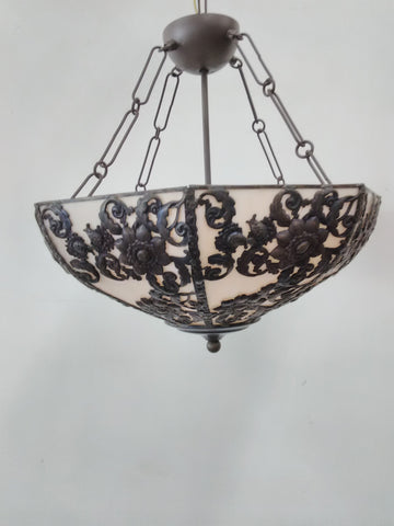 Pendant Solid Brass Bronze Finish And Glass 2218-JSH-48-3