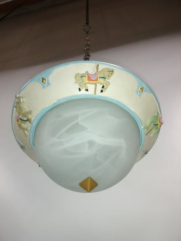 Flush Mount Ceramic Frame With Alabaster Glass 14218-15-JSH-15-03