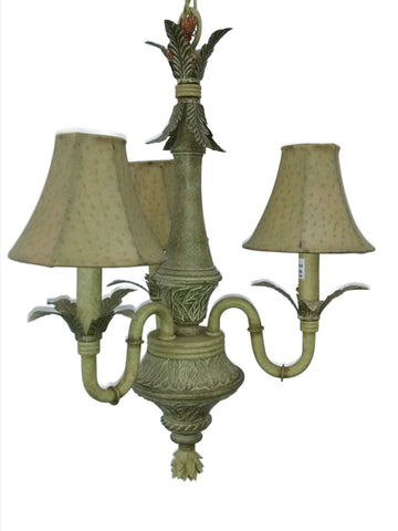 Chandelier Champagne Finish Resin and Metal Frame With Lamp Shades 01-118-JSH-CH11