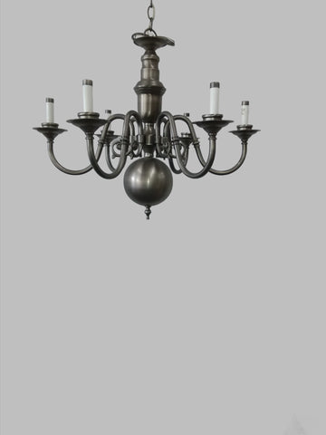 Chandelier Solid Brass Pewter Finish 1218-JSH-FOR-6