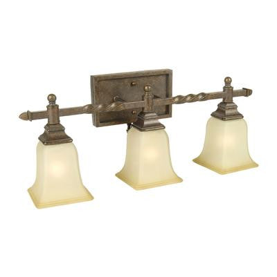 Bathroom Light Peruvian Bronze and Tea Stained Glass #90813-295