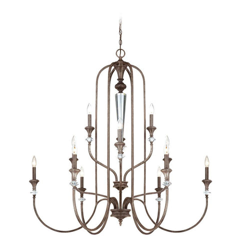 Chandelier Mocha Bronze Finish and Silver Accents 010103-16