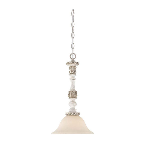 Mini  Pendant  Antique Linen Finish  with Frosted Glass #03801-96