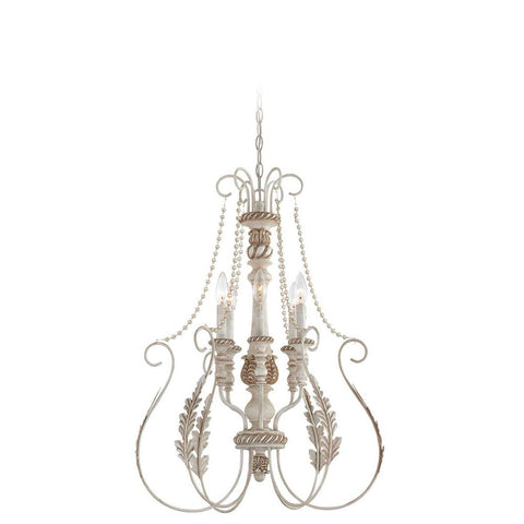 Chandelier Cream And Gold With Crystal  Accent 01-118-JSH-255