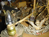Lamp Repair chandelier refurbish Bronze Frame and Crystal 335-17