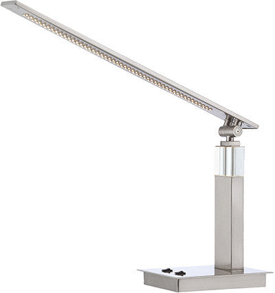 Desk Lamp Polished Steel  With Night Light #080833-014