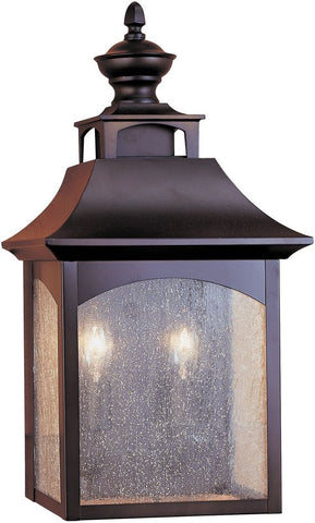 Outdoor Wall Light Oil Bronze Finish And Seedy Glass #170940-014