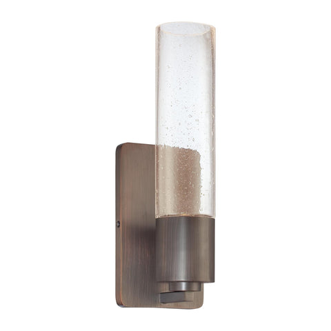 Wall Sconse Cooper Bronze Finish And Clear Seeded Glass #100824-14