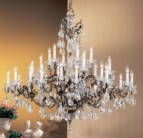Lights of Tuscany 15526-5 Spanish Brass Crystal Antique Style Mini  Chandelier