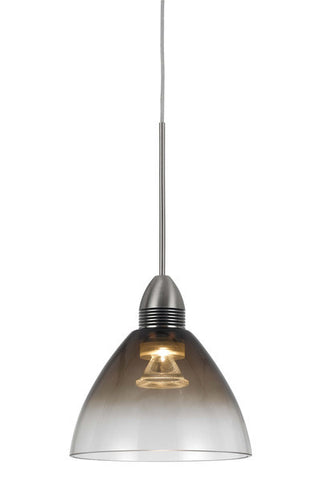 Mini Pendant Brushed Nickel Finish And Clear Glass #030823-14
