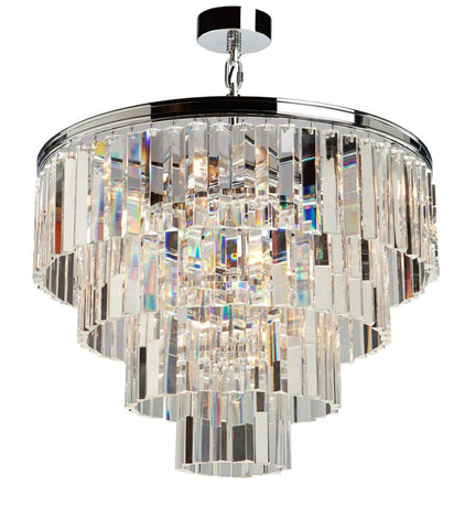 Chandelier Chrome Finish And Optic Crystal #010807-08