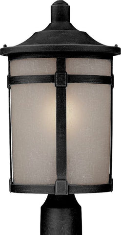OutDoor Post Lamp Black Finish And Frosted Glass #190907-015