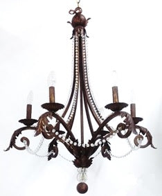 Chandelier Iron Material Bronze Finish with crystal 01-JSH-0118-CH24