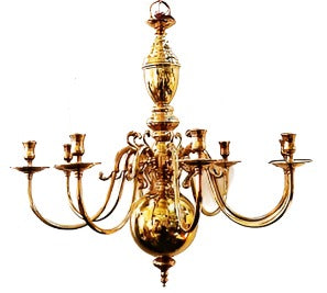 Chandelier Colonial  Williamsburgh Solid Brass Metal Frame  01-118-JSH-CH75