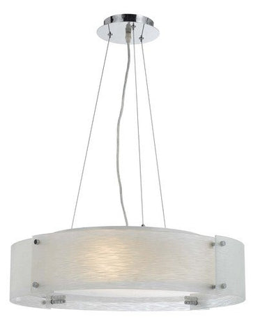 Pendant Chrome Finish With Shimmery Glass #020823-014