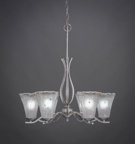 Chandelier Aged Silver Finish With Glass 1-618-47-JSH