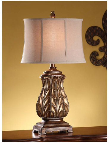 Table Lamp Regency Gold Finish And Cream Shade #070845-14