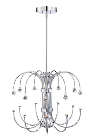 Chandelier Chrome Finish And Crystal Accents #010812-015