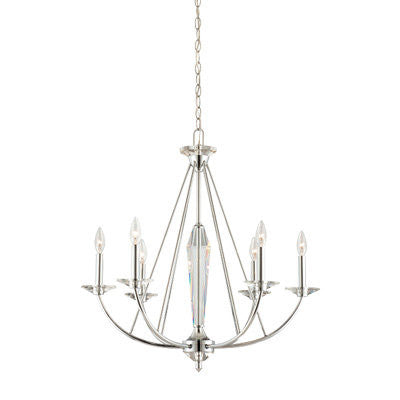 Chandelier Chrome Frame And Crystal Accents #010812-42