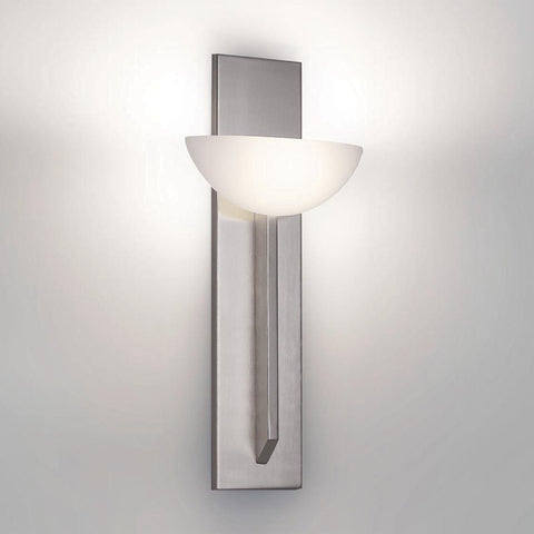 Wall Light Brushed Nickel Finish With Glass Shade #100852-014