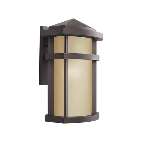Outdoor Wall Light Bronze and Umber Glass #170931-664