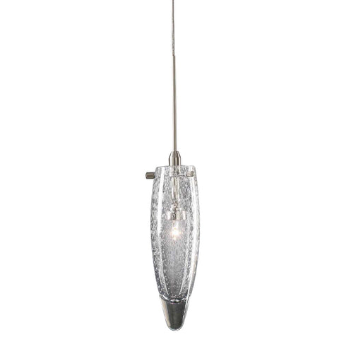 Mini Pendant Satin Nickel Finish And Clear in Clear Glass #030839-014